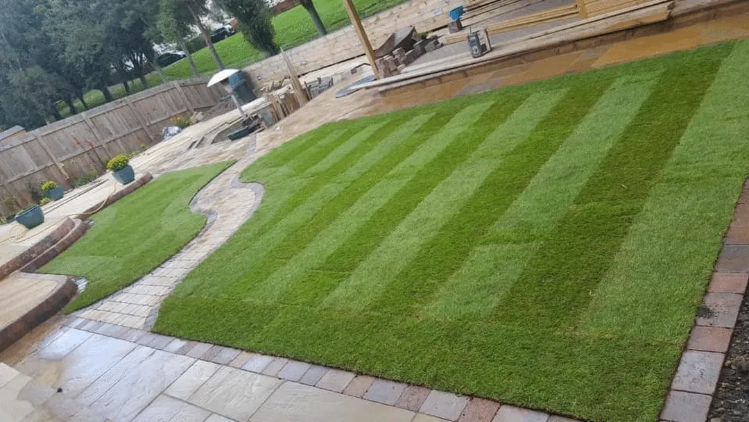 Freshly laid and maintained lawn in Wiltshire